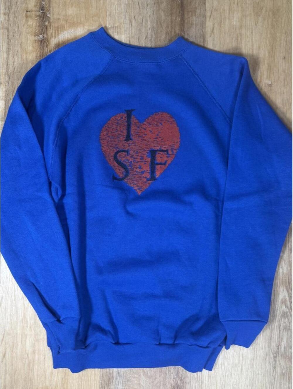 80s San Francisco Blue Crewneck Sweatshirt Size XL